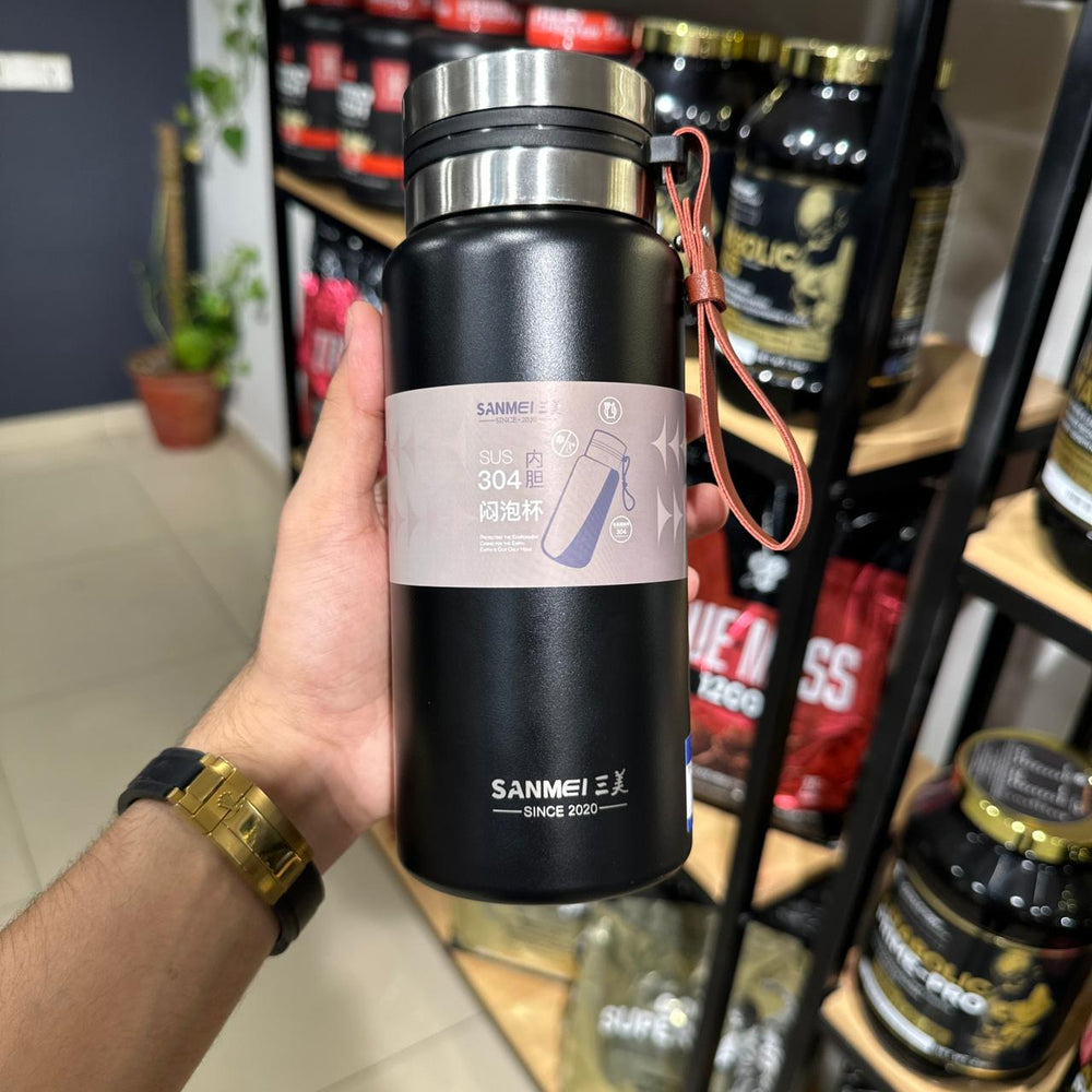 800ML Stainless Steel Water Bottle with Strap