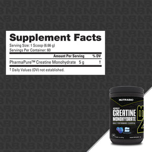 NutraBio Micronized Flavored Creatine Monohydrate 399gm