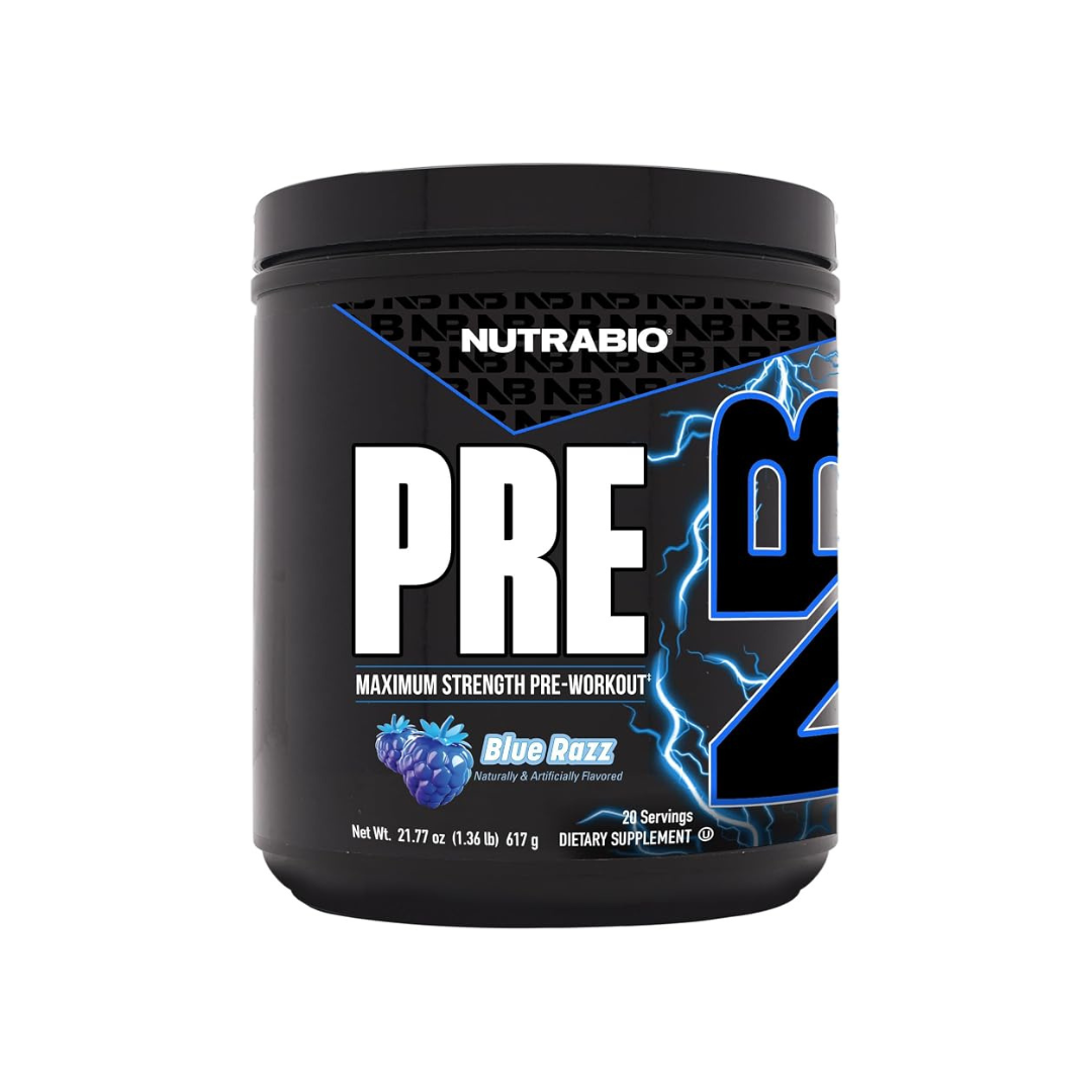 NutraBio High Caffeine PRE 20/40 Servings