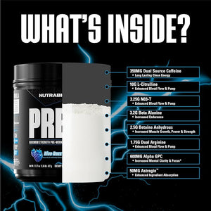 NutraBio High Caffeine PRE 20/40 Servings