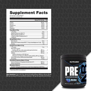 NutraBio High Caffeine PRE 20/40 Servings