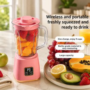 Rechargeable Portable Juicer Jug with Digital Display – 750ml USB Blender