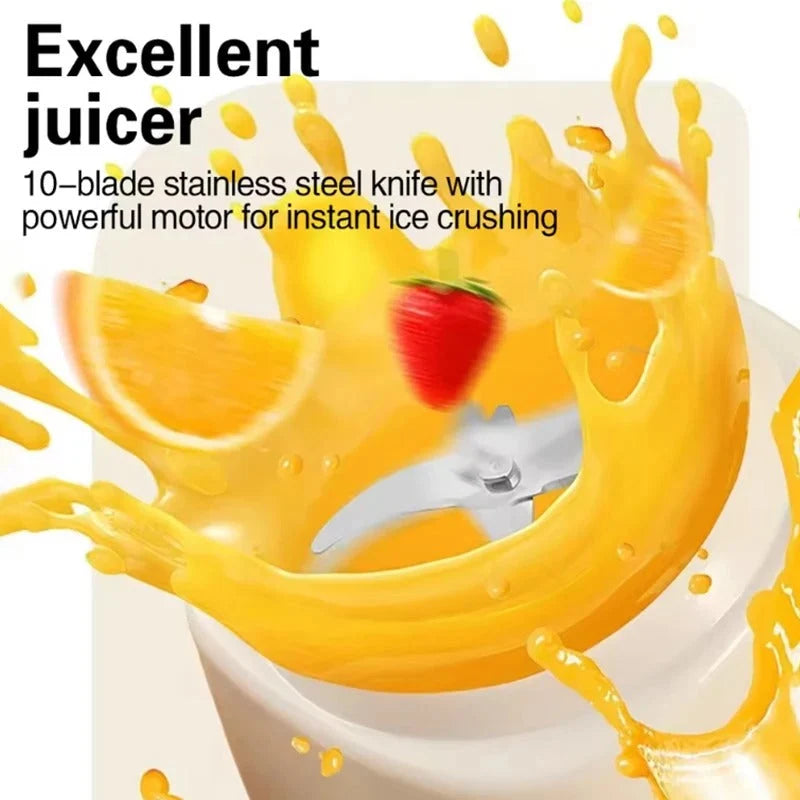 Rechargeable Portable Juicer Jug with Digital Display – 750ml USB Blender